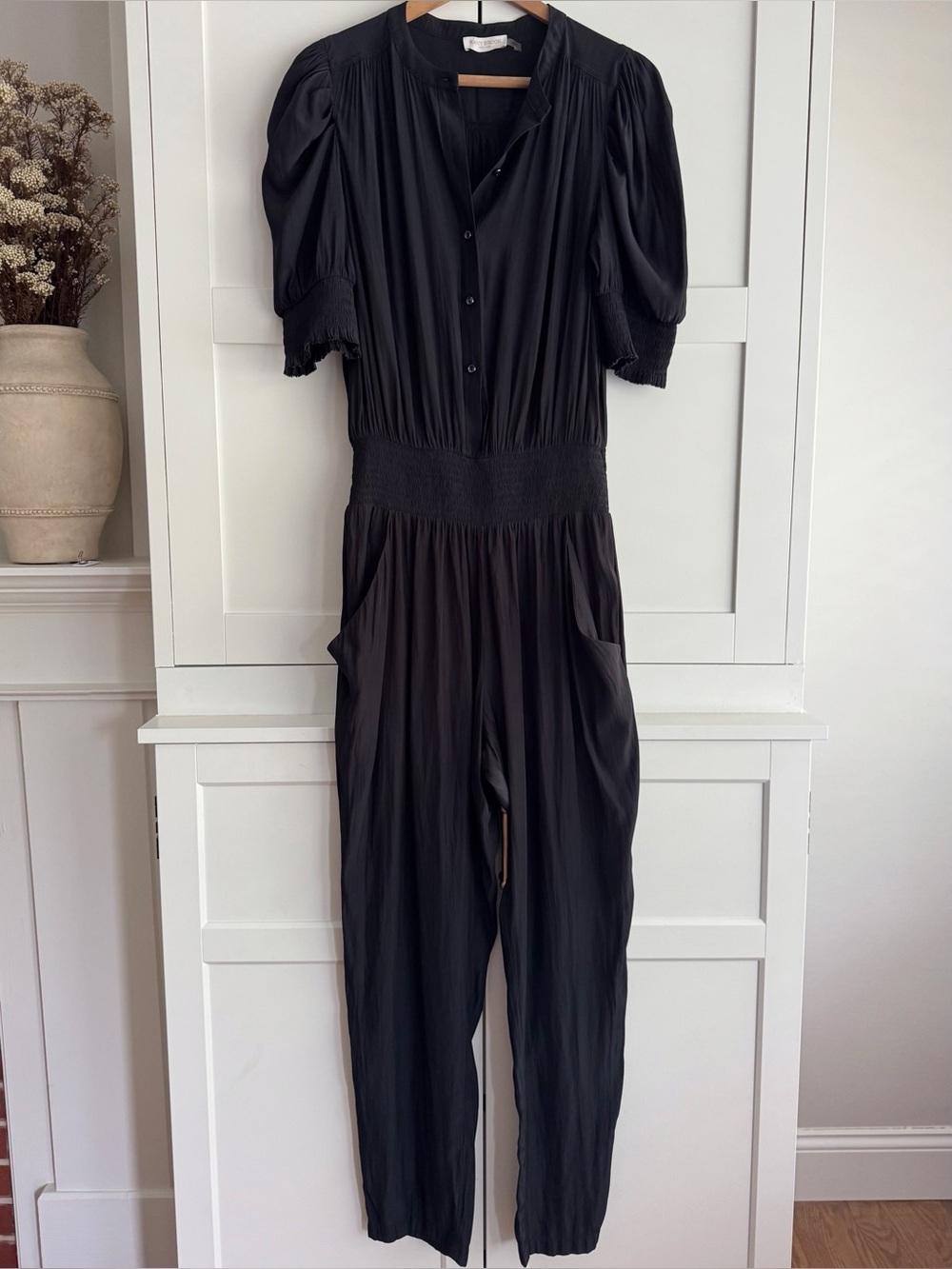 Ramy Brook Tracey Puff Sleeve Jumpsuit in Black - Picture 2 of 5